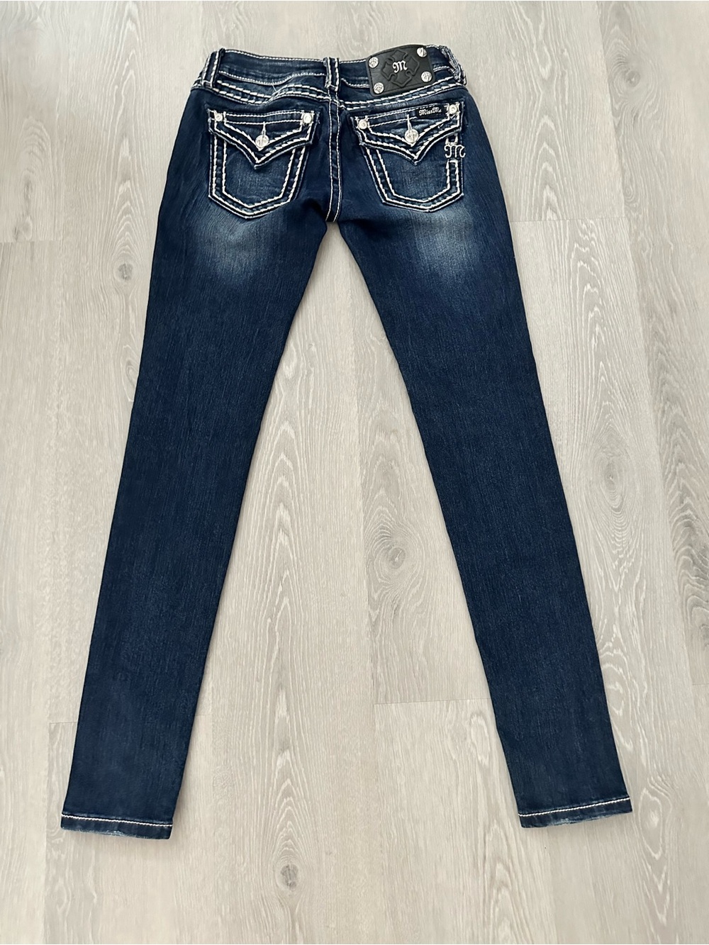 Miss Me Rhinestone Low Rise Skinny Jeans - Picture 3 of 6